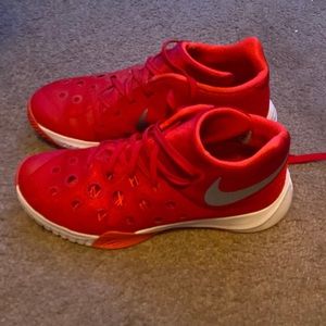 Nike Mens Zoom Hyper Quickness 3 Red Basketball Sneakers Shoes comfortable grip
